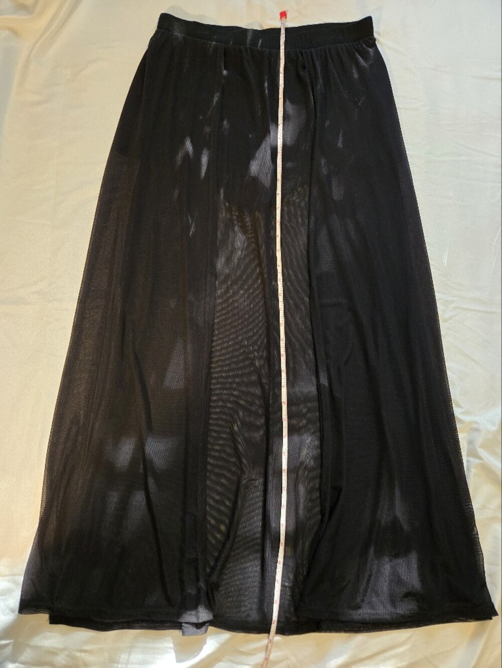 Foxblood Darla Mesh Maxi Skirt XL Built-In Shorts Summer Goth [Small Flaw] - Picture 5 of 6
